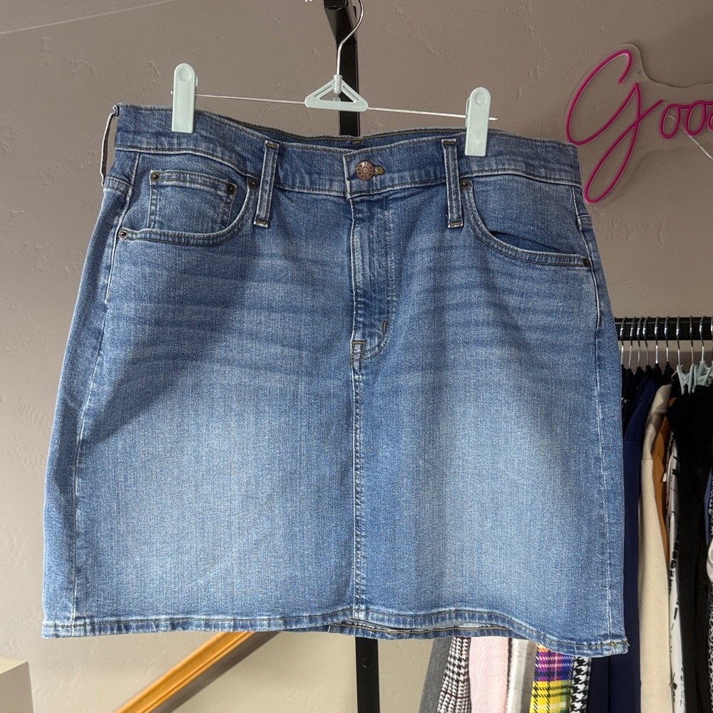 J. Crew Classic Blue Denim Pencil Skirt